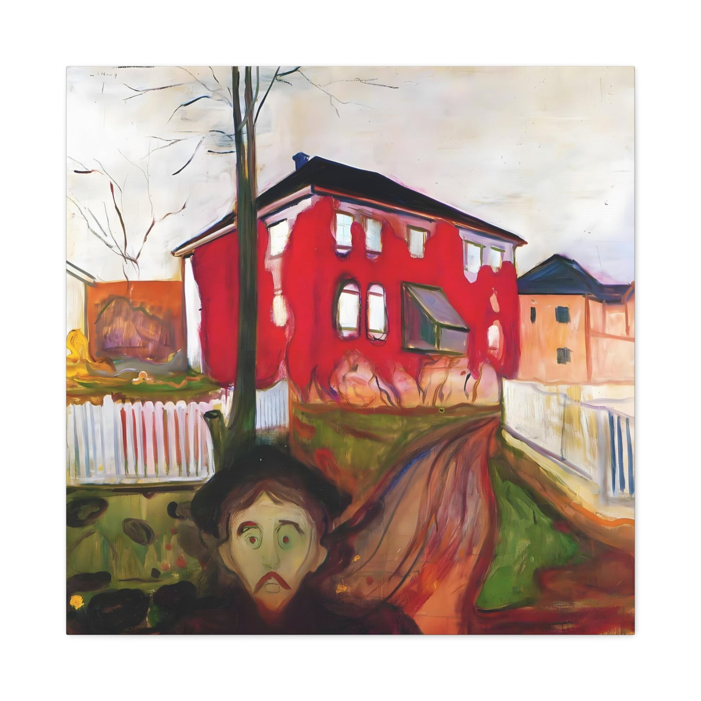 Red Virginia Creeper By Edvard Munch