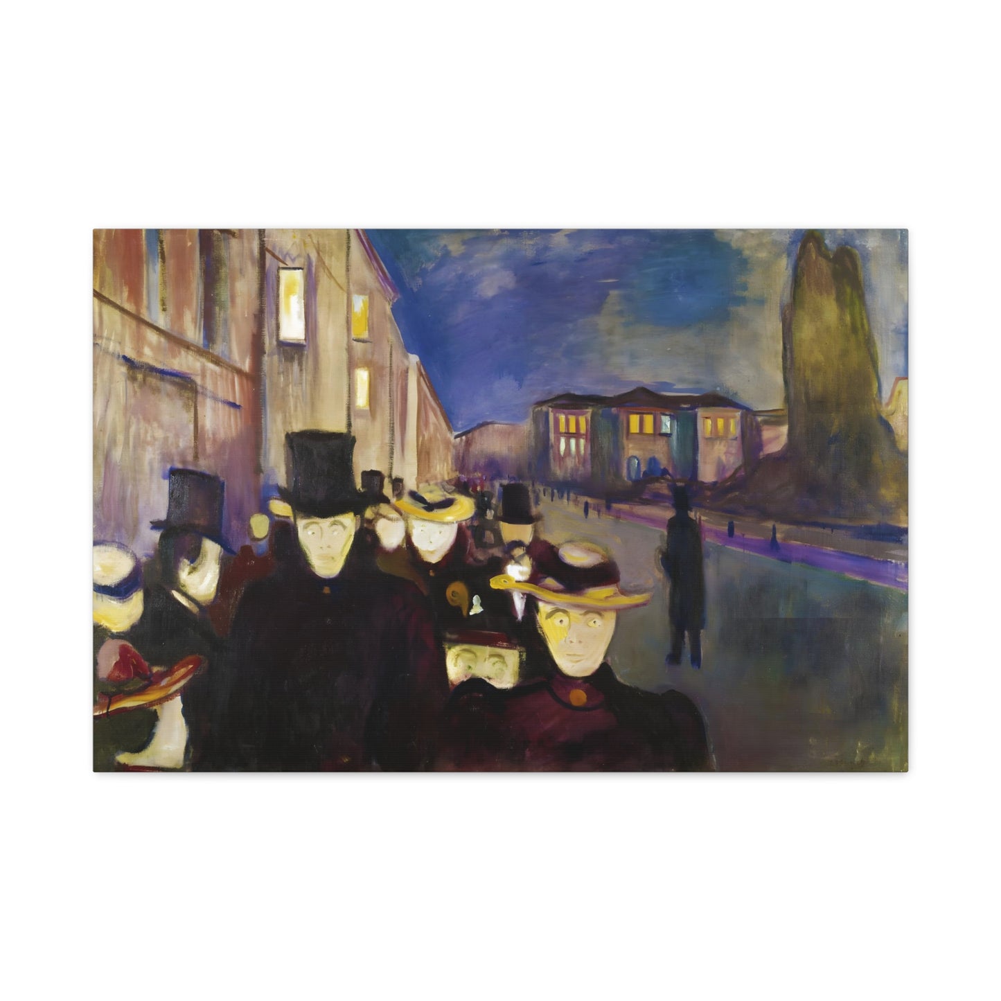 Evening on Karl Johan Street By Edvard Munch