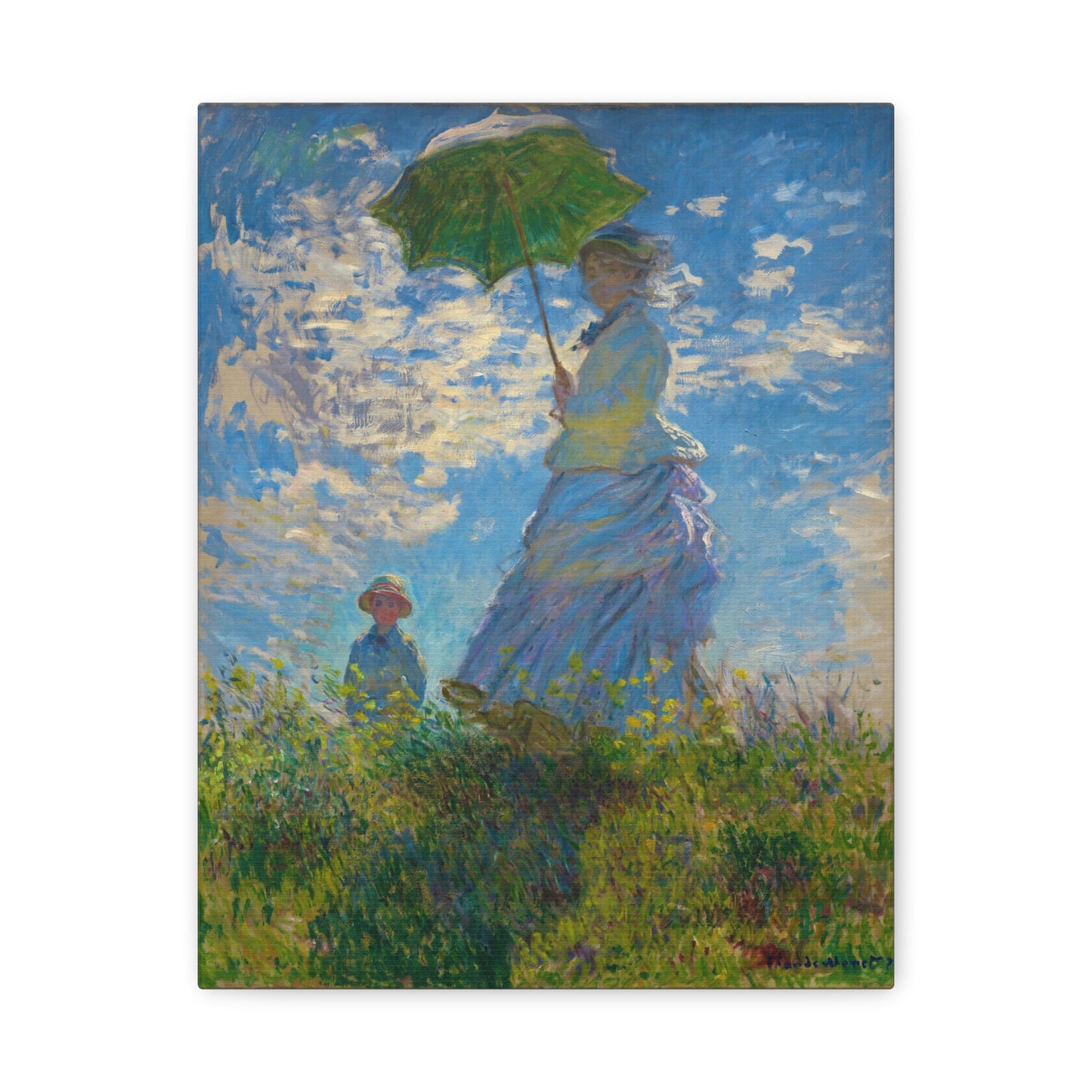 Woman with a Parasol By Claude Monet