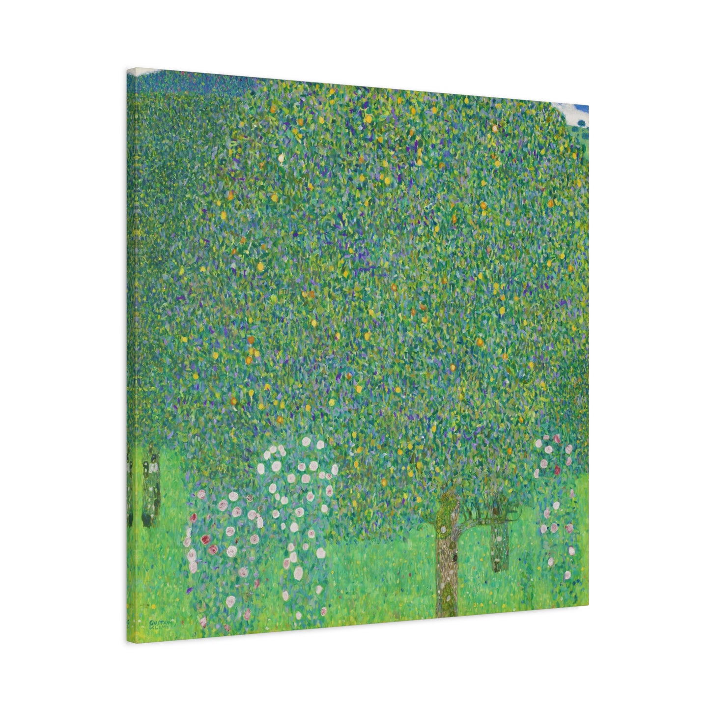 Rose Bushes Under Trees By Gustav Klimt