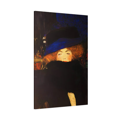 Lady with Hat and Feather Boa By Gustav Klimt