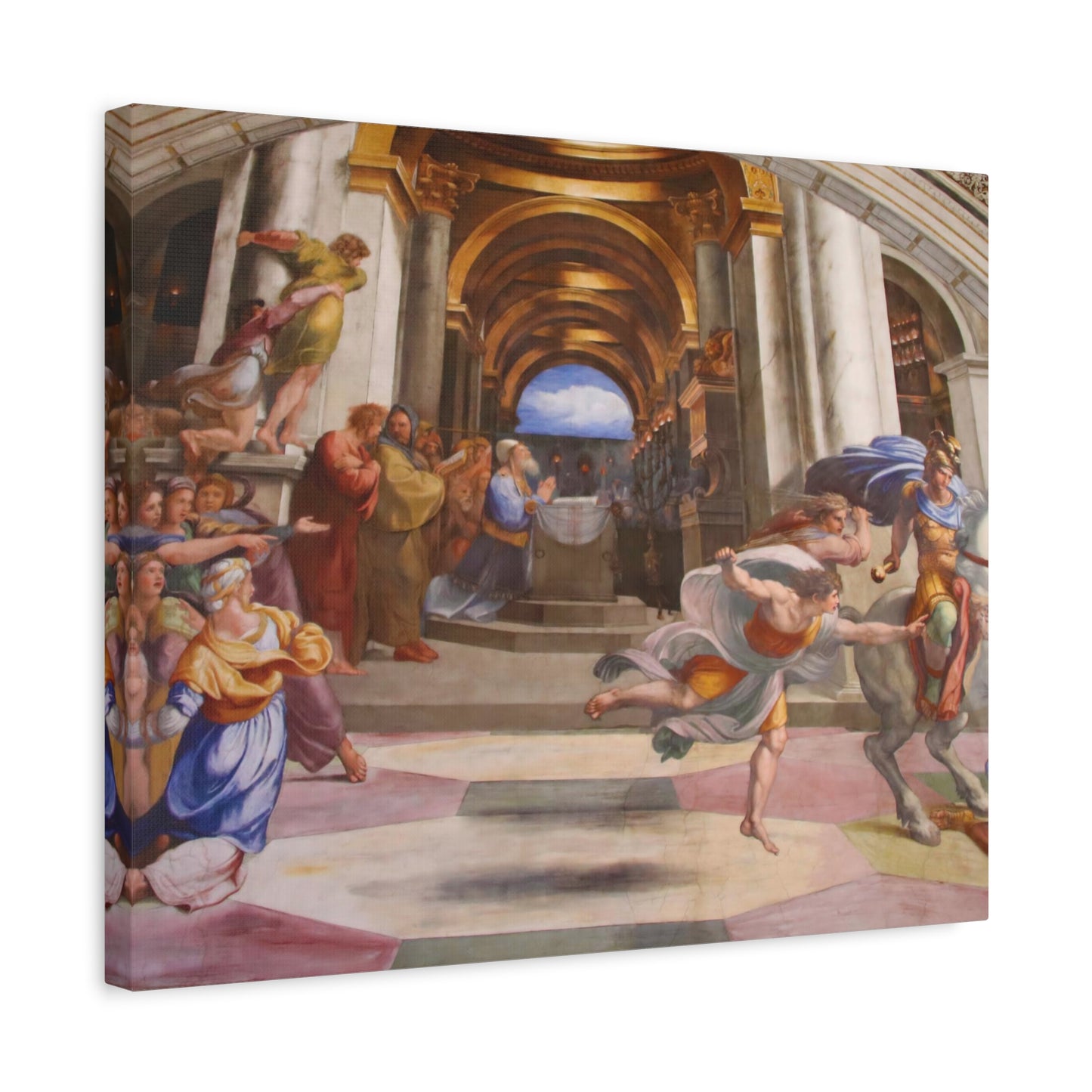 Expulsion of Heliodorus from the Temple By Raphael