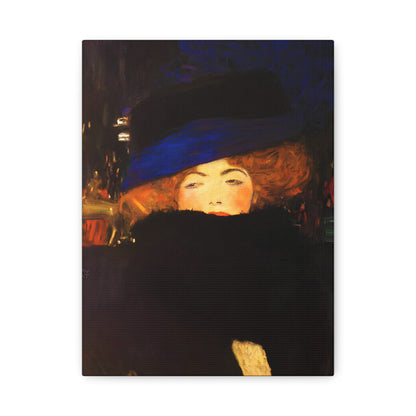 Lady with Hat and Feather Boa By Gustav Klimt