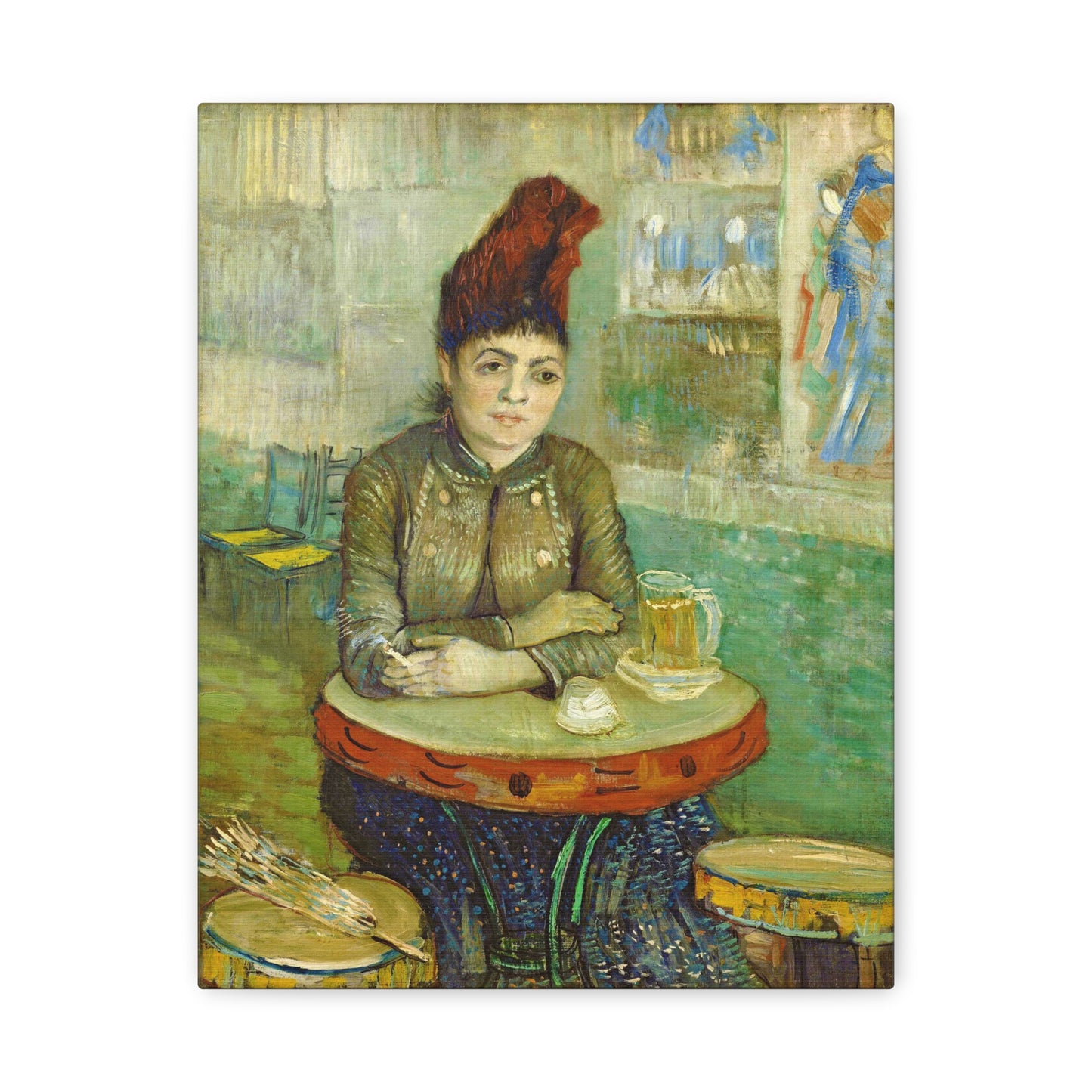 Segatori Sitting in the Café du Tambourin By Vincent van Gogh