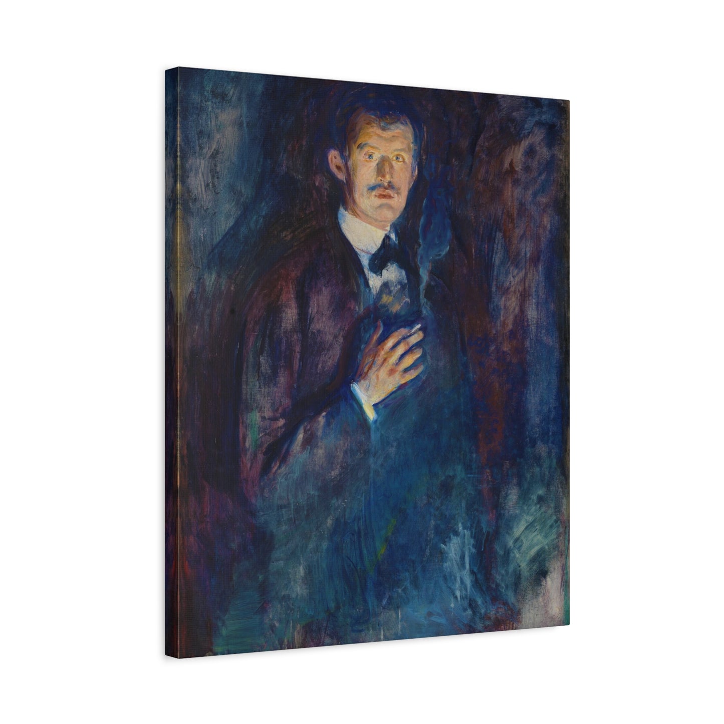 Self-Portrait with Burning Cigarette By Edvard Munch