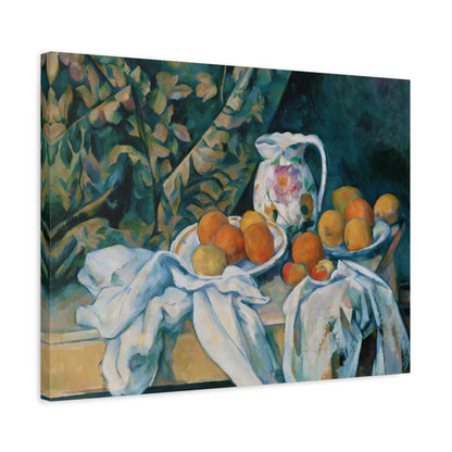 Still Life with a Curtain By Paul Cézanne