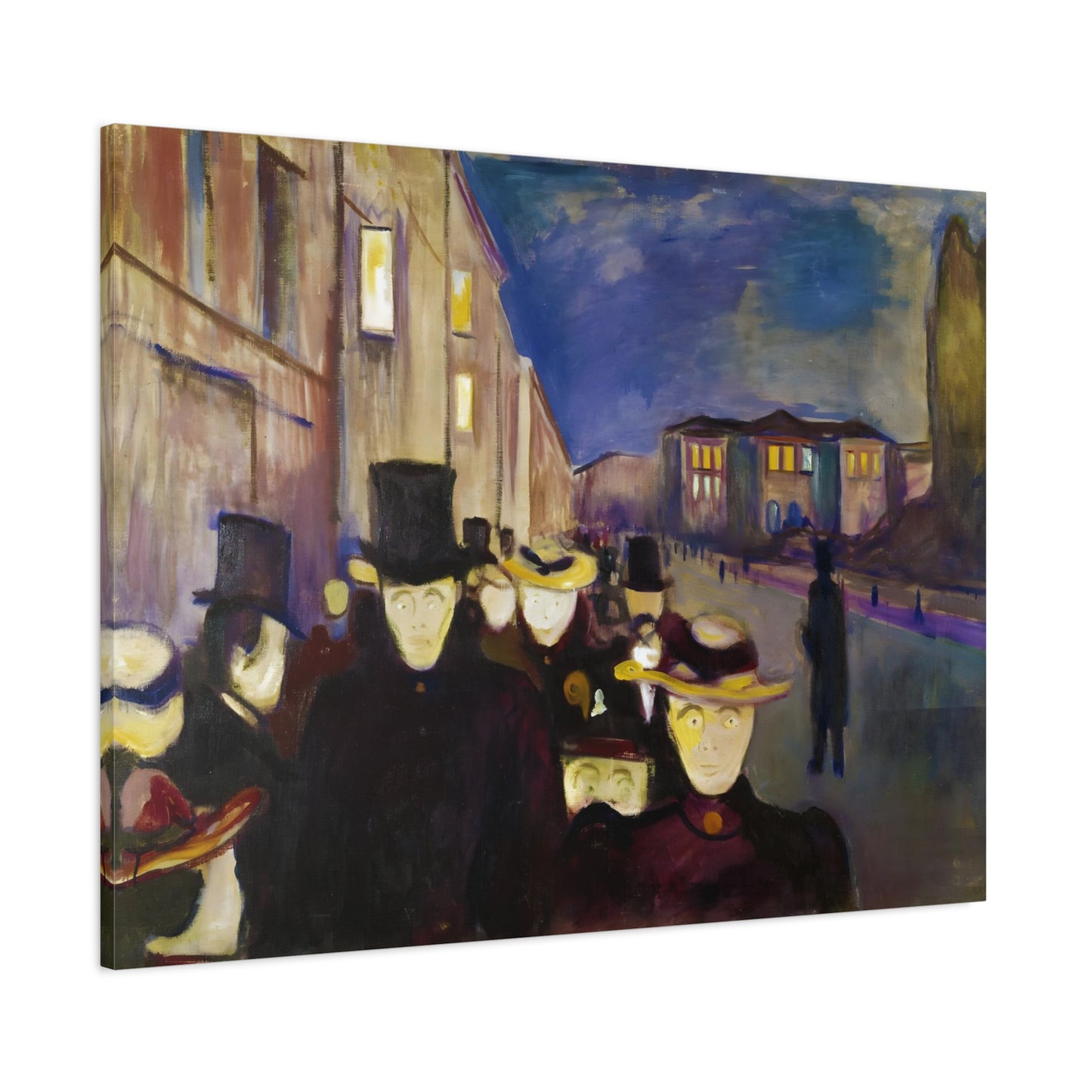 Evening on Karl Johan Street By Edvard Munch