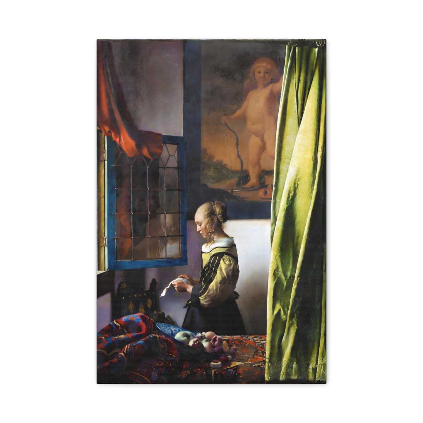 Girl Reading a Letter at an Open Window By Johannes Vermeer