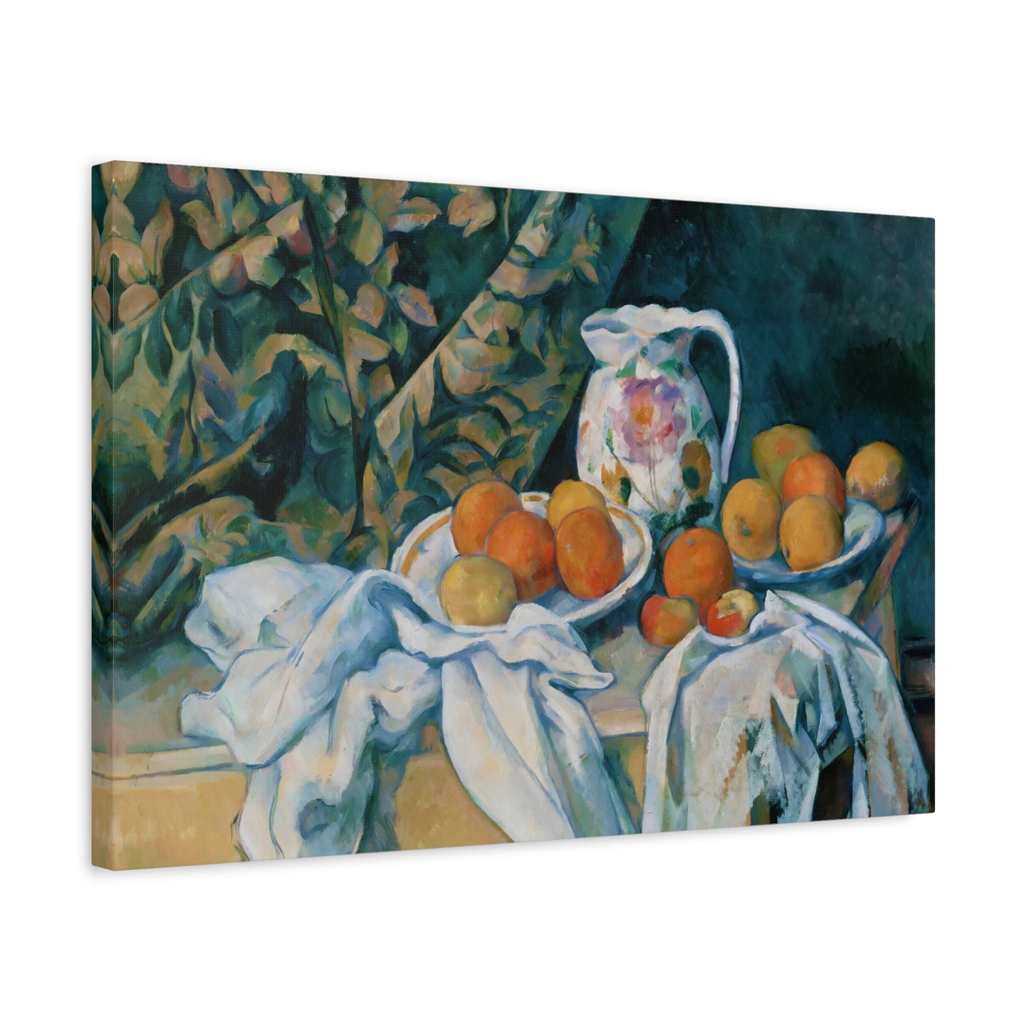 Still Life with a Curtain By Paul Cézanne